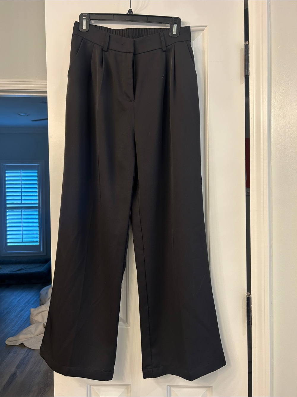 Wide-Leg Black Women's Dress Pants M